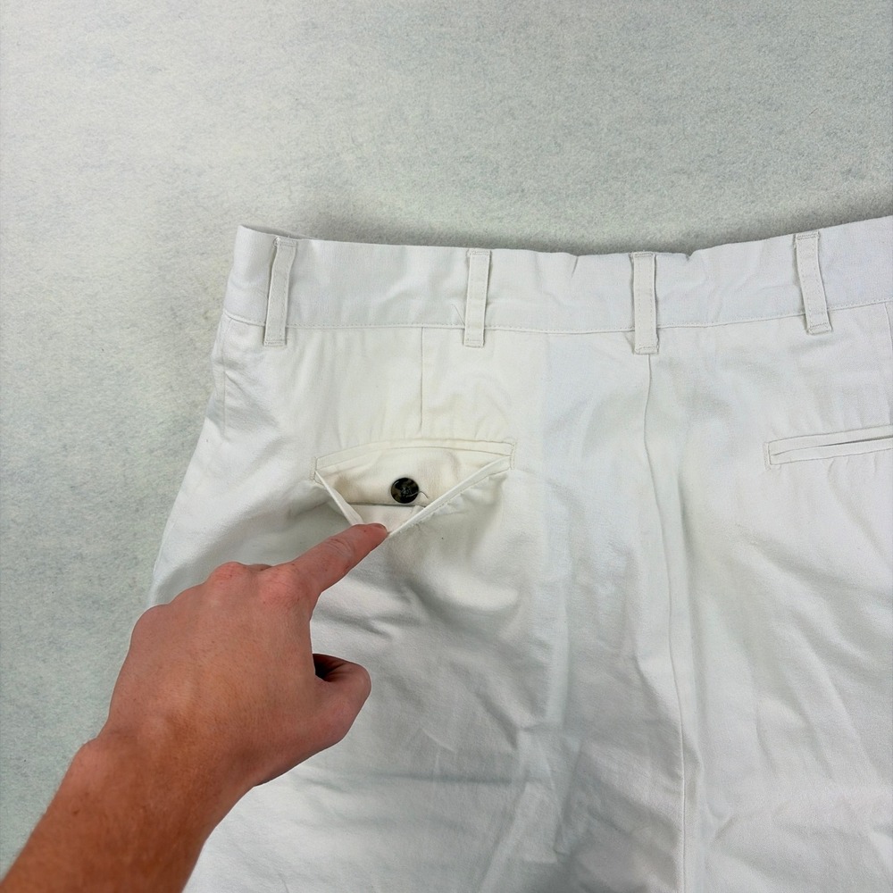 Murrays Toggery Shop Nantucket Reds White Cotton Canvas Shorts Mens 36 - Picture 5 of 9